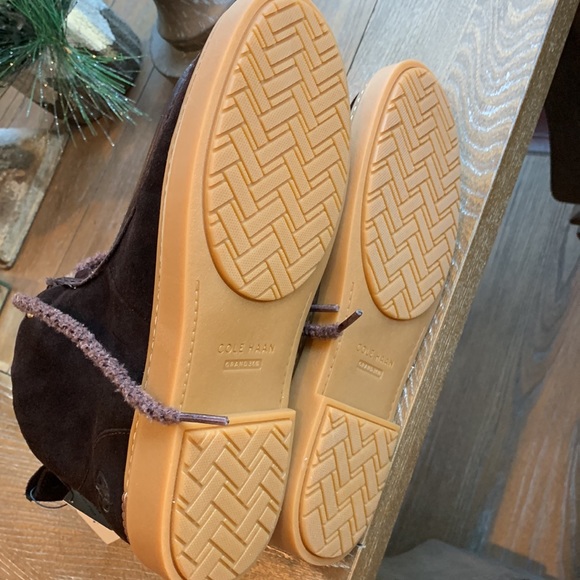 NWT COLE HAAN summit chaka bootie boots brown suede leather size 7 M no box - Picture 7 of 8